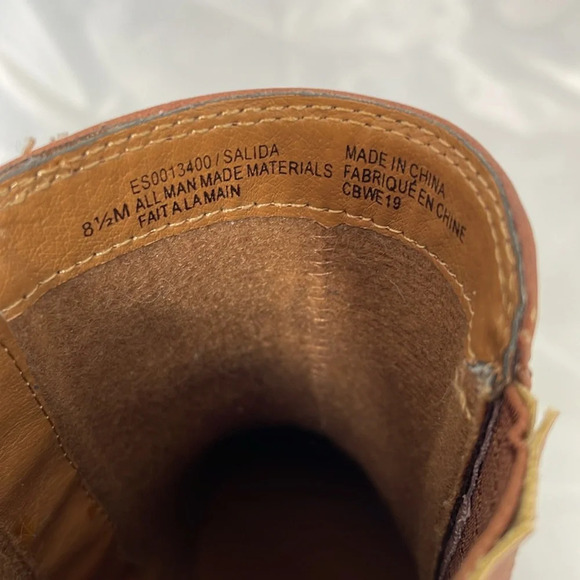 EURO SOFT By Softt Salida Western Ankle Boots Camel Brown Vegan Leather Zip 8.5 - Picture 13 of 15